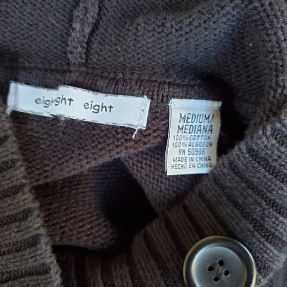 100% Cotton Hooded Sweater by Eight Eight Eight Size M - Picture 4 of 4